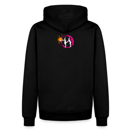 Männer Premium Hoodie mit ES ESKALIERT EH PRINT - Schwarz