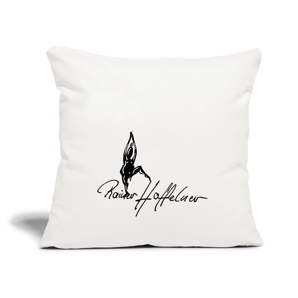 Sofakissenbezug 44 x 44 cm mit TUSCHEMÄNNCHN PRINT - Naturweiß