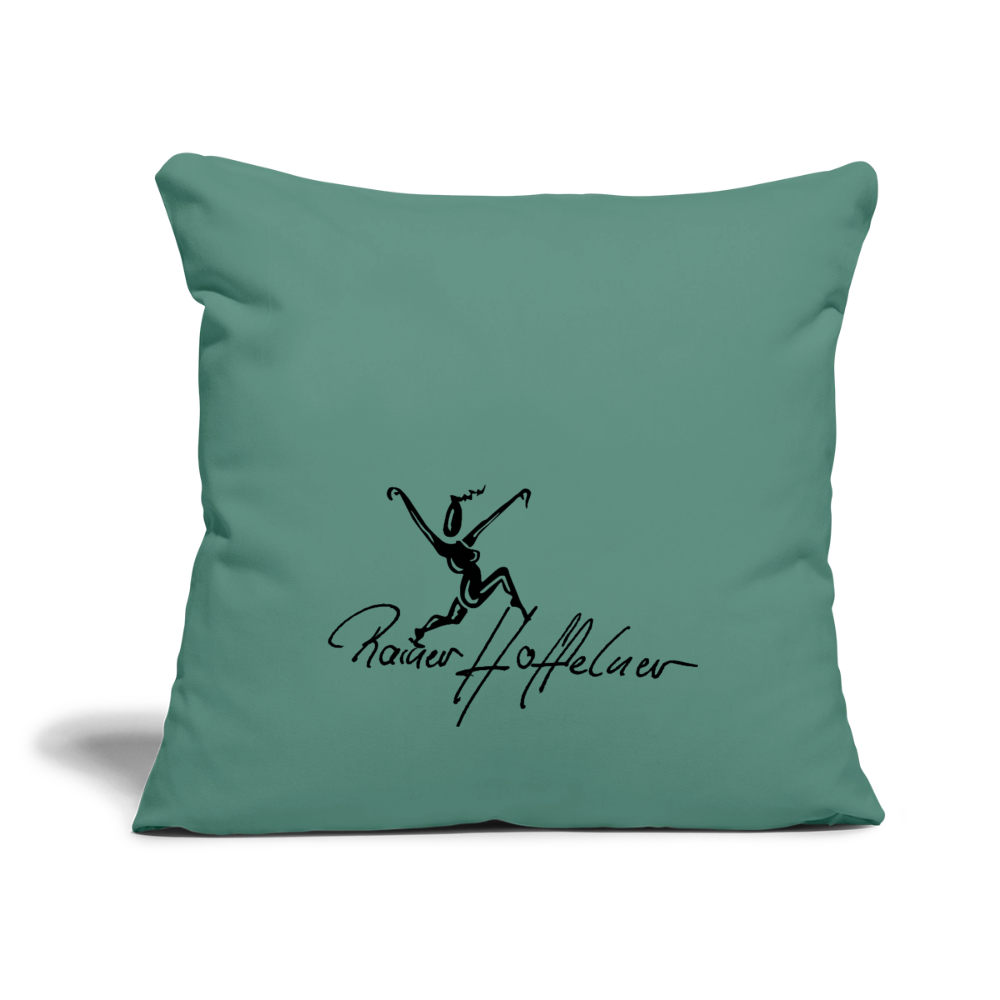 Sofakissenbezug 44 x 44 cm mit TUSCHEWEIBCHEN PRINT - Tanngrün