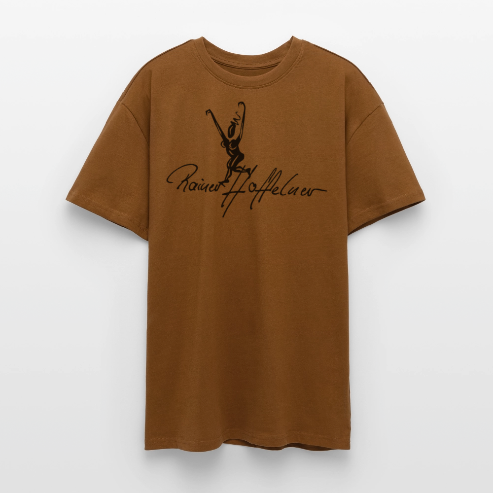 Heavy Oversize T-Shirt mit TUSCHEMÄNNCHEN PRINT - Toffee