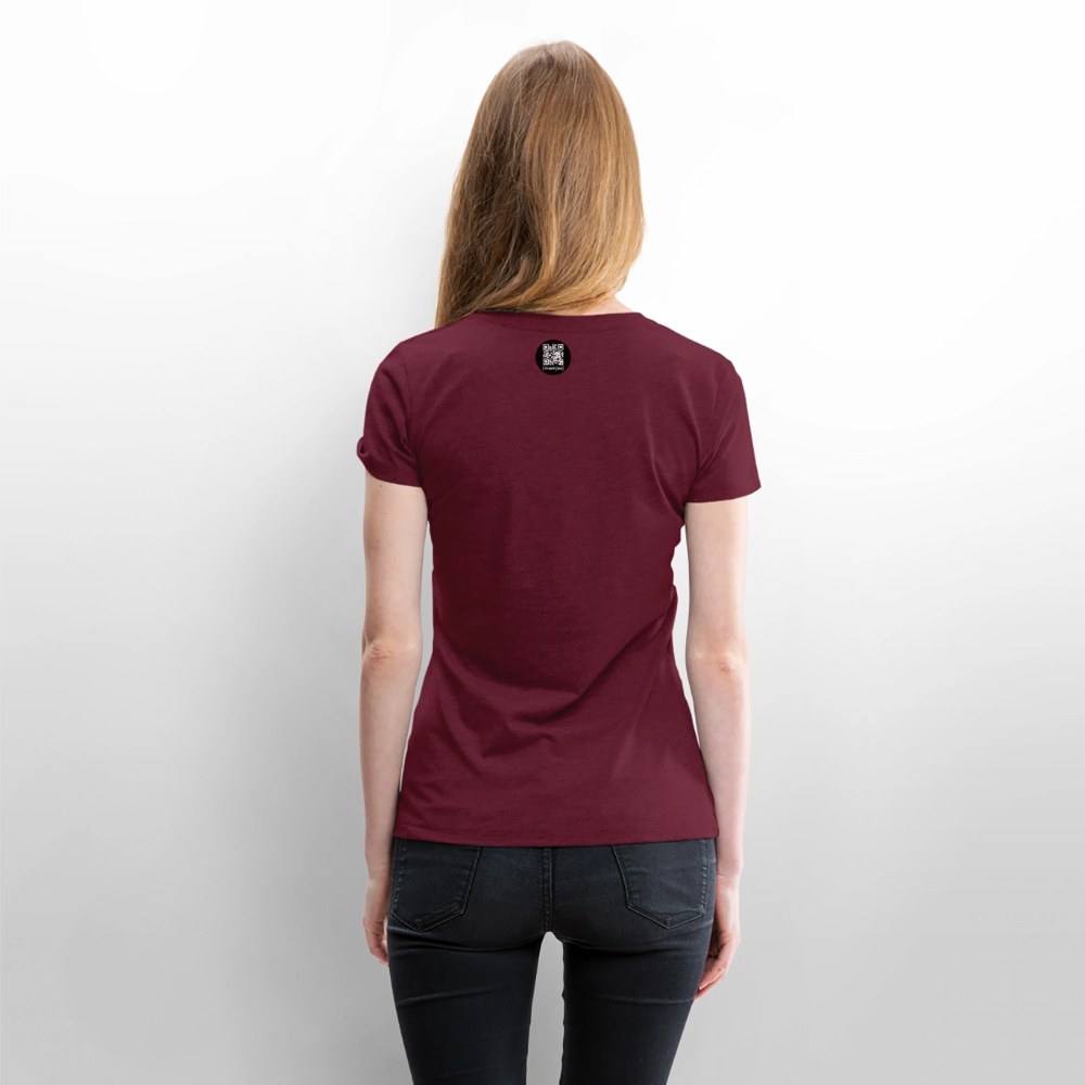 Frauen Premium T-Shirt mit OKTOBERFEST SKULL GIRL PRINT - Burgunderrot