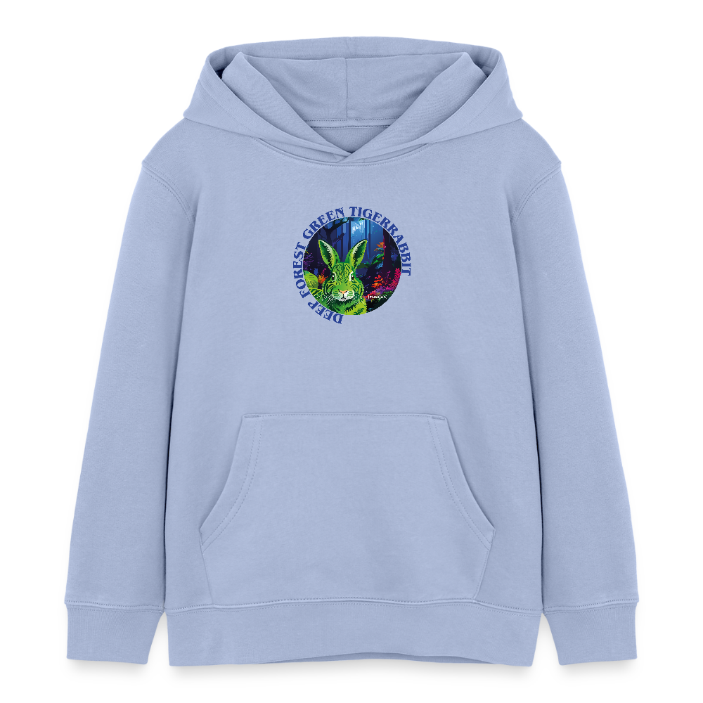 MNJS KIDS Bio-Hoodie mit DEEP FOREST GREEN TIGERRABBIT PRINT - Sky