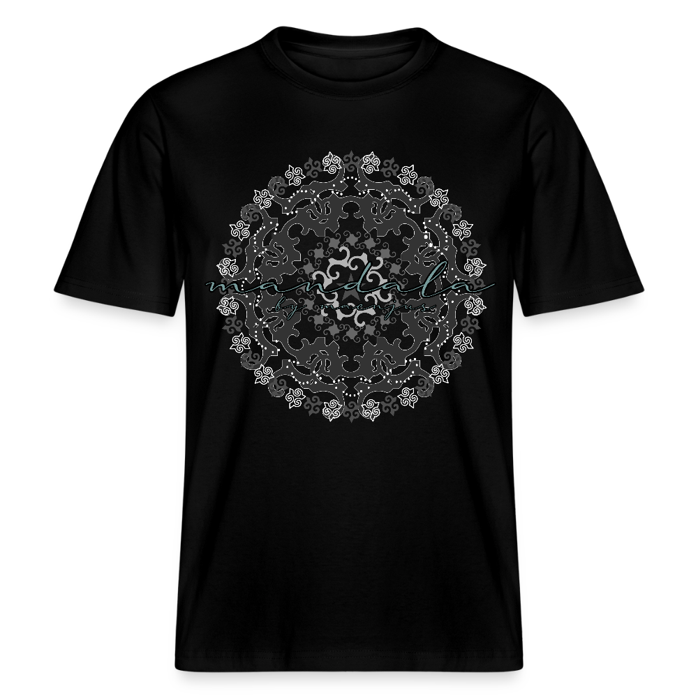 Unisex Bio-T-Shirt mit BLACK MANDALA PRINT - Schwarz