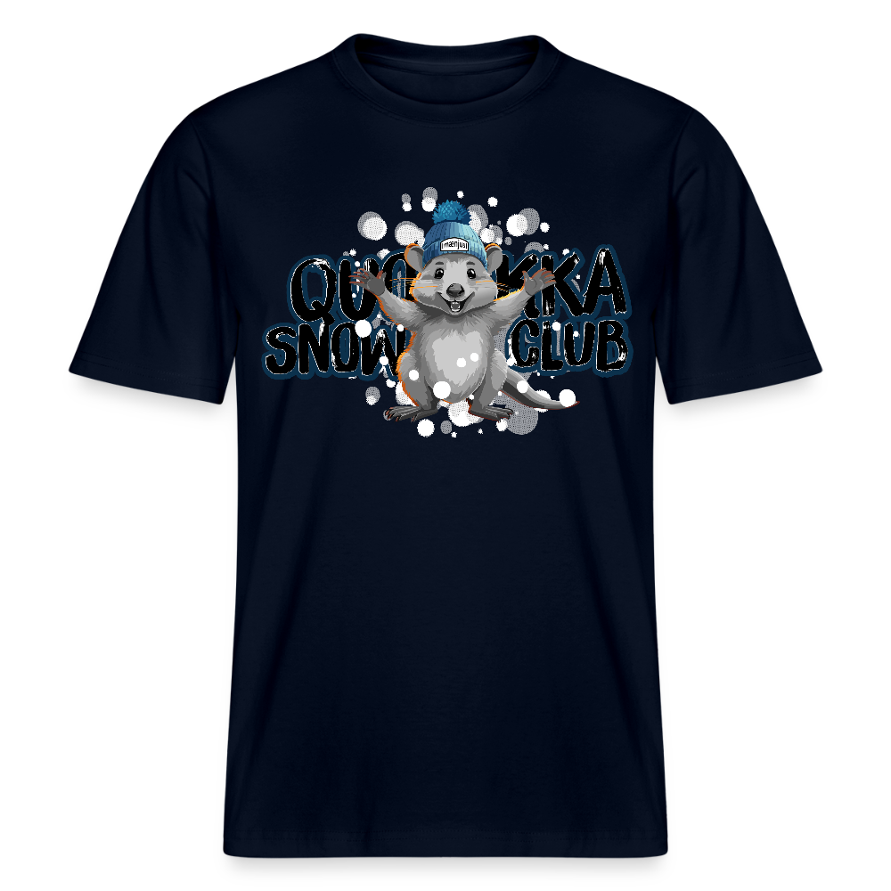 Unisex Bio-T-Shirt mit QUOKKA SNOWCLUB PRINT - Navy