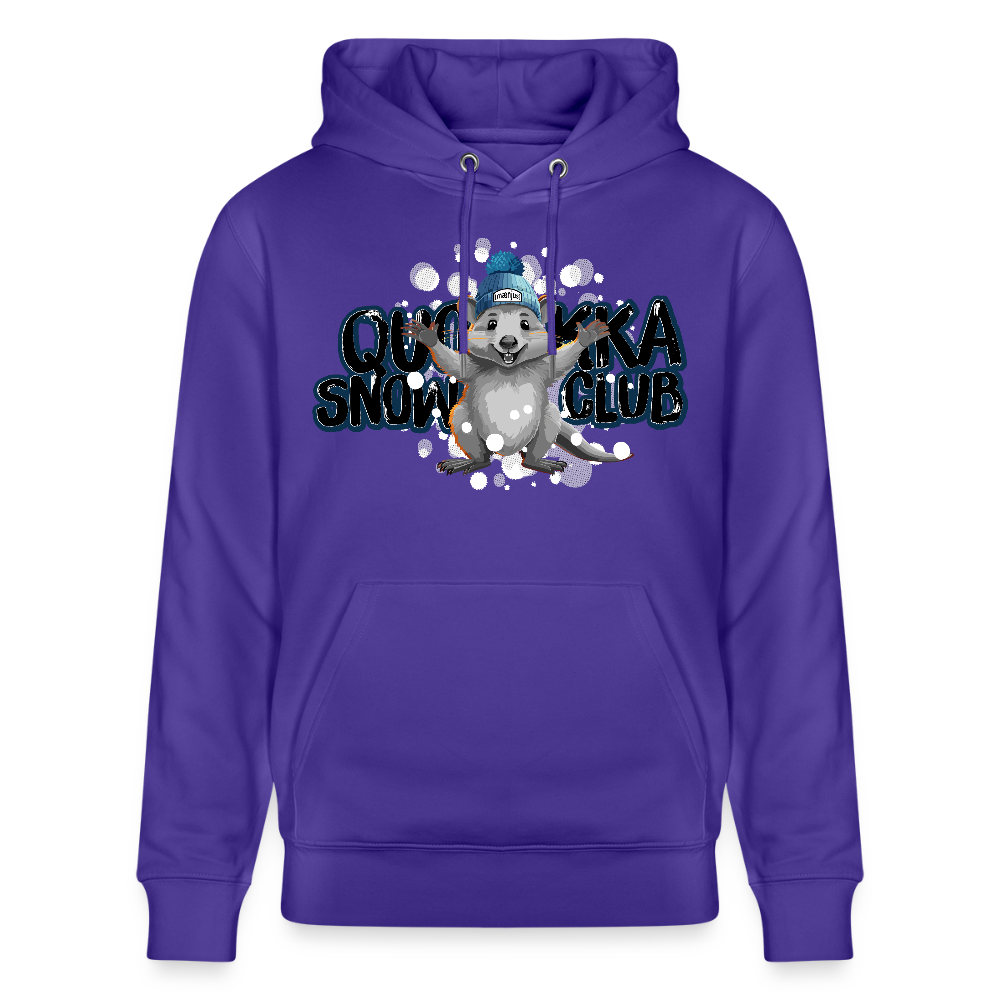 Unisex Bio-Hoodie mit QUOKKA SNOWCLUB PRINT - Purple Love