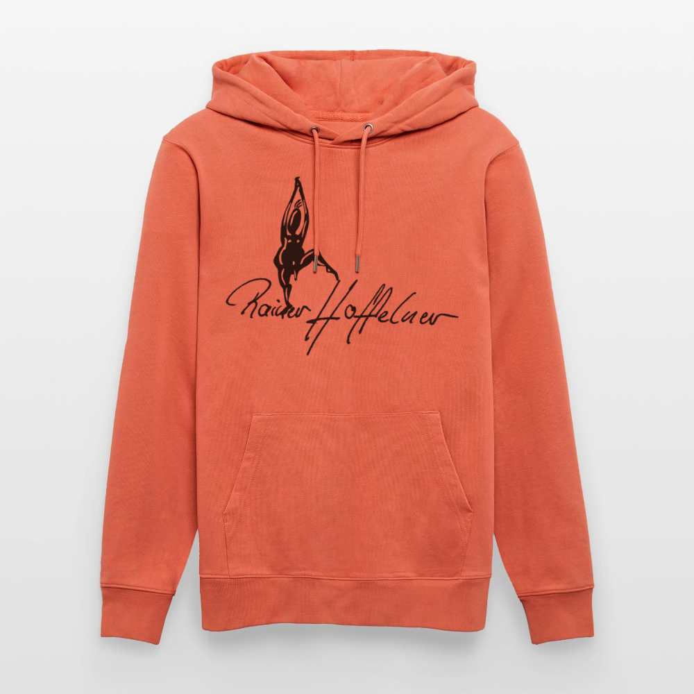 Unisex Bio-Hoodie mit TUSCHEMÄNNCHEN PRINT - Hellrot