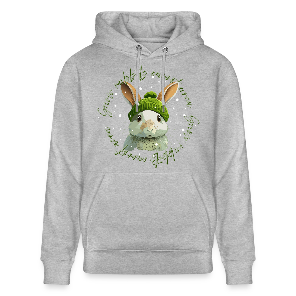 Unisex Bio-Hoodie mit SNOW RABBITS CARROT AREA PRINT - Grau meliert
