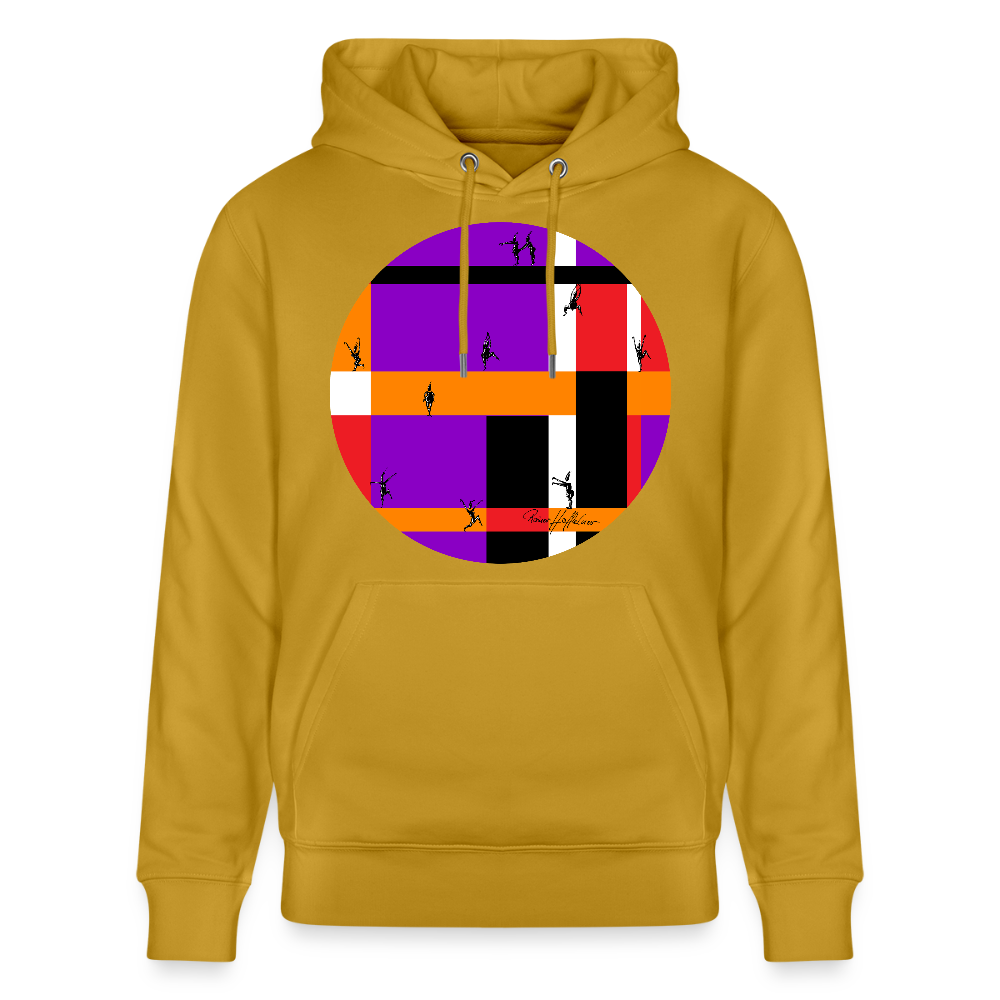 Unisex Bio-Hoodie mit TUSCHEMÄNNCHEN PRINT - Ocker