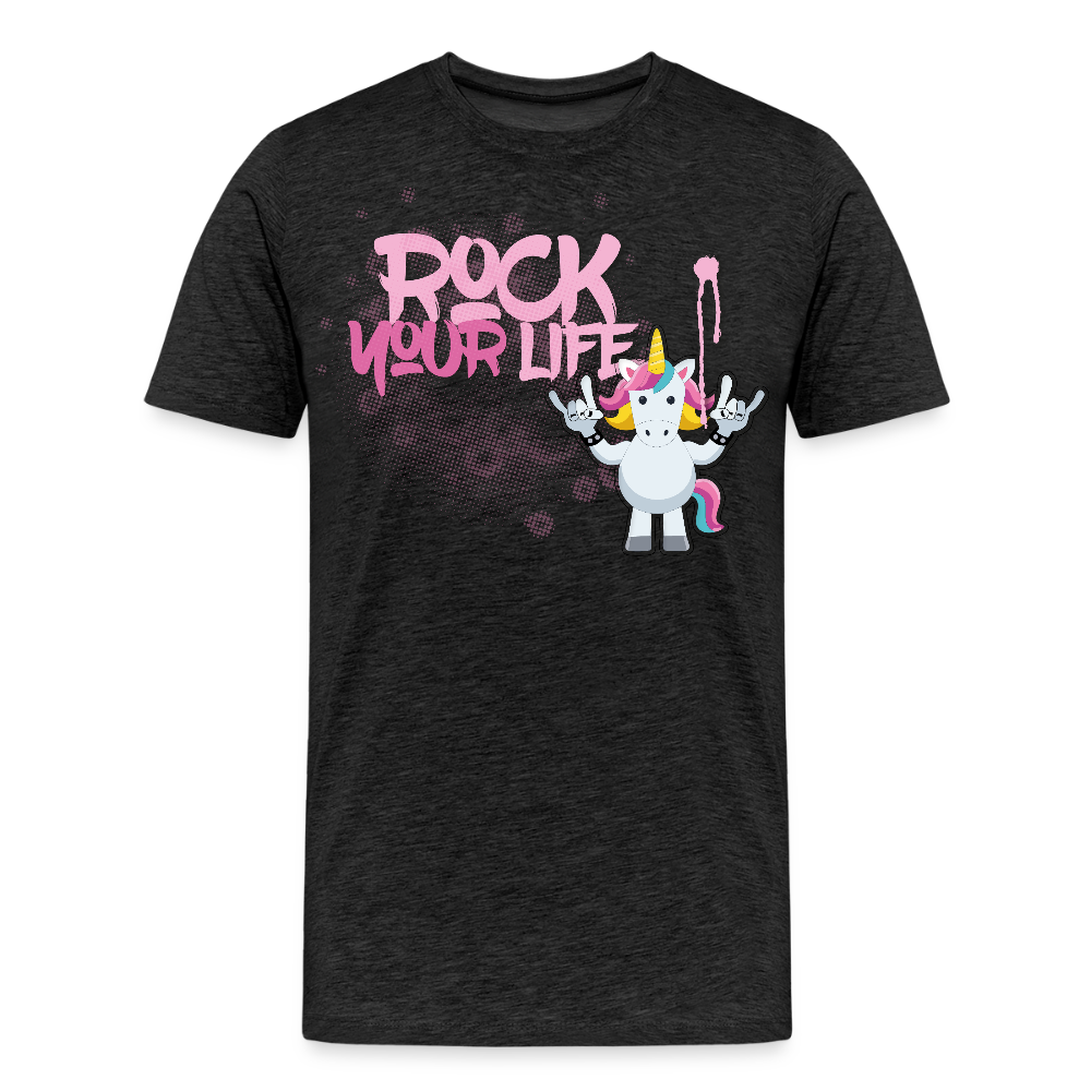 Männer Premium T-Shirt mit ROCK YOUR LIFE PRINT - Anthrazit