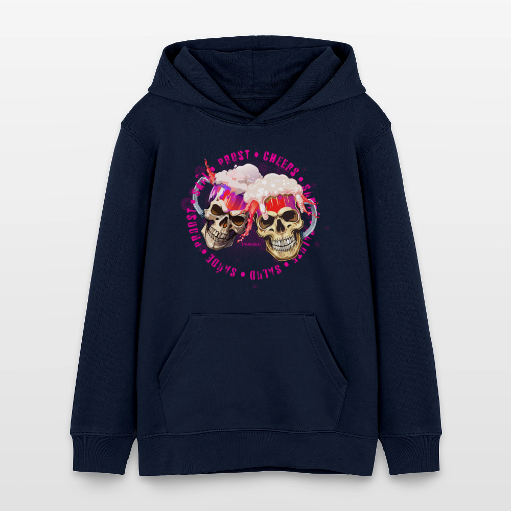Teens Bio-Hoodie mit OKTOBERFEST EDITION GIRLS PRINT - Navy