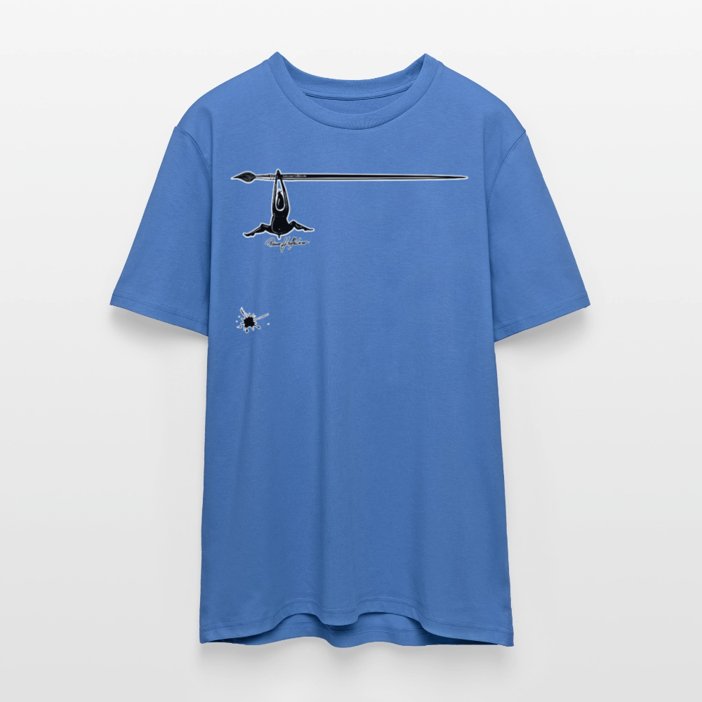 Unisex Bio-T-Shirt mit MÄNNLE PRINT - Achtsames Blau