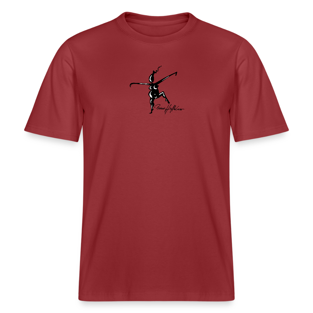 Unisex Bio-T-Shirt mit TUSCHEWEIBCHEN PRINT - Erdrot