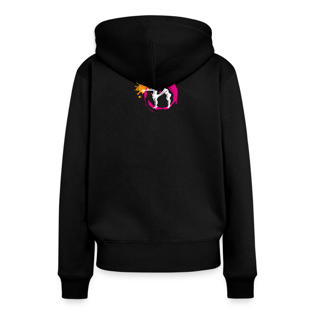 Frauen Premium Hoodie mit ES ESKALIERT EH PRINT - Schwarz