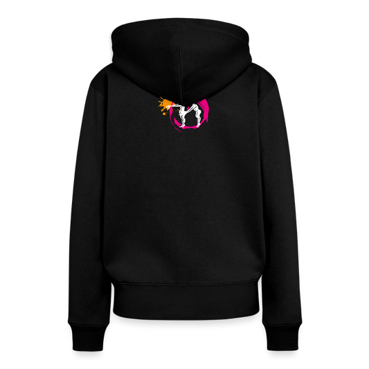 Frauen Premium Hoodie mit ES ESKALIERT EH PRINT - Schwarz