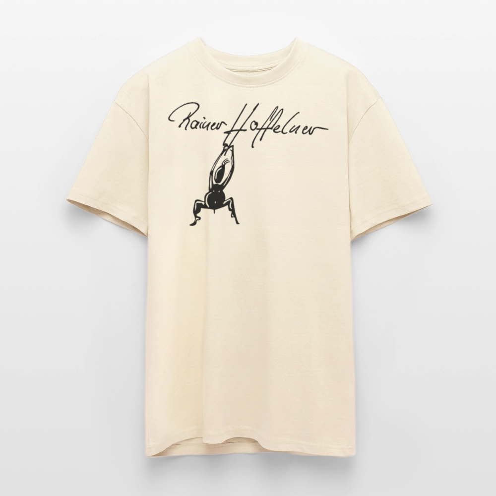 Heavy Oversize T-Shirt mit TUSCHEMÄNNCHEN PRINT - Creme