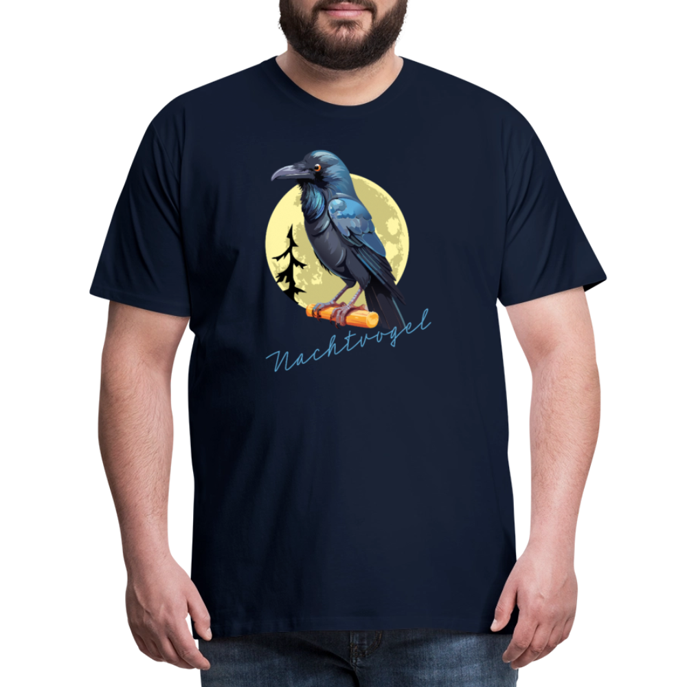 Männer Premium T-Shirt mit NACHTVOGEL PRINT - Navy