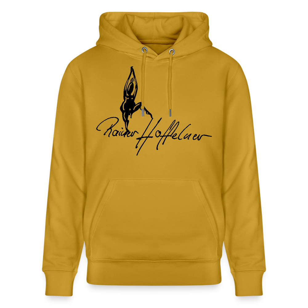 Unisex Bio-Hoodie mit TUSCHEMÄNNCHEN PRINT - Ocker