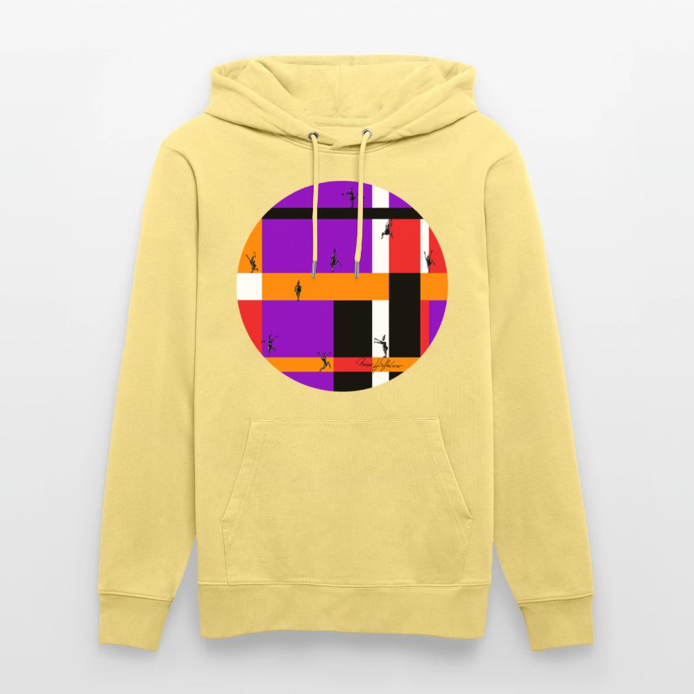 Unisex Bio-Hoodie mit TUSCHEMÄNNCHEN PRINT - Gelb Viva