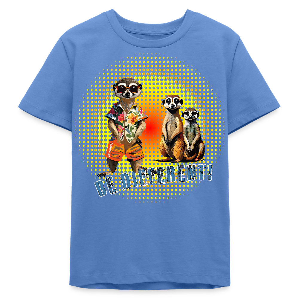 MNJS TEENS Bio T-Shirt mit BE DIFFERENT PRINT - Blau