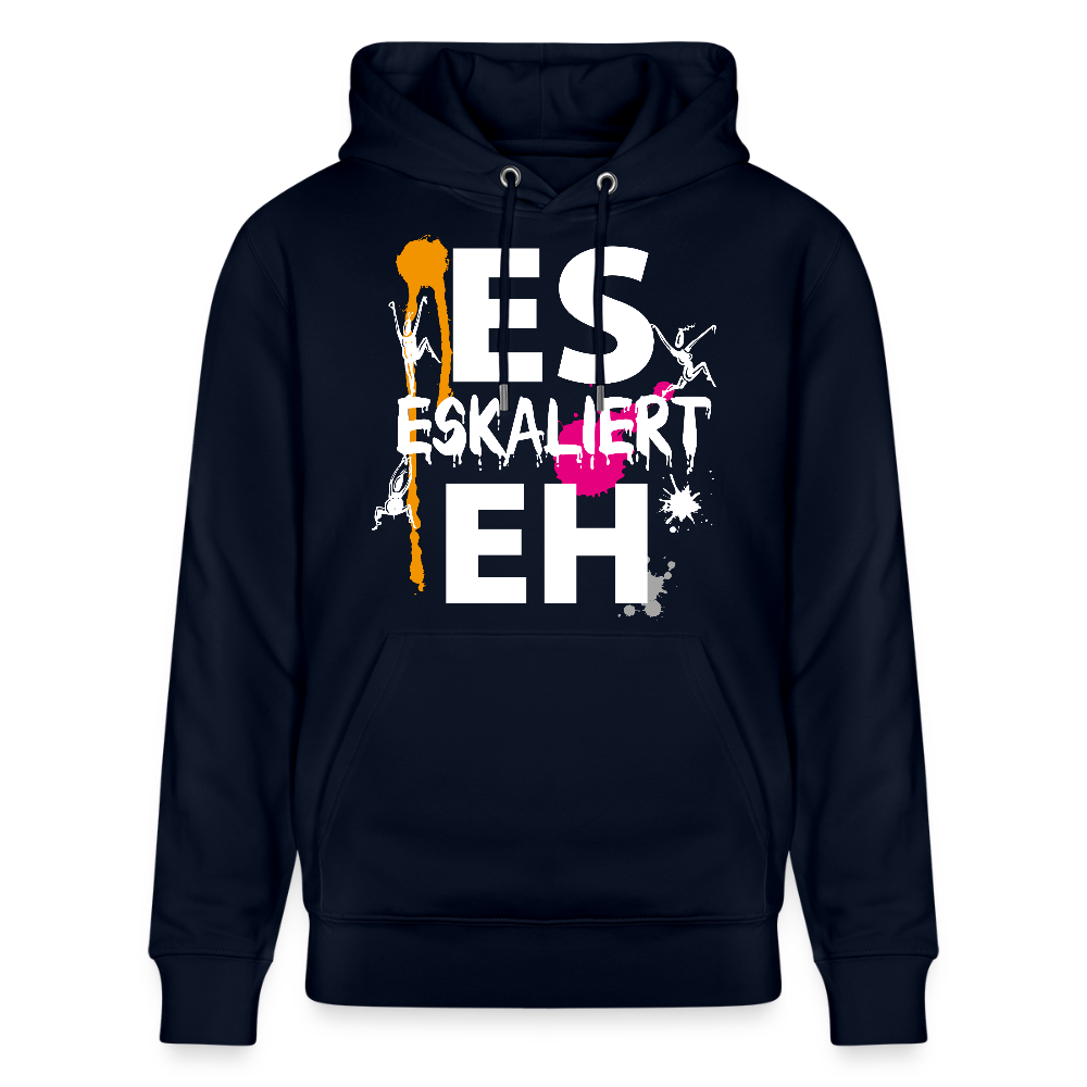 Unisex Hoodie mit ES ESKALIERT EH PRINT - Navy