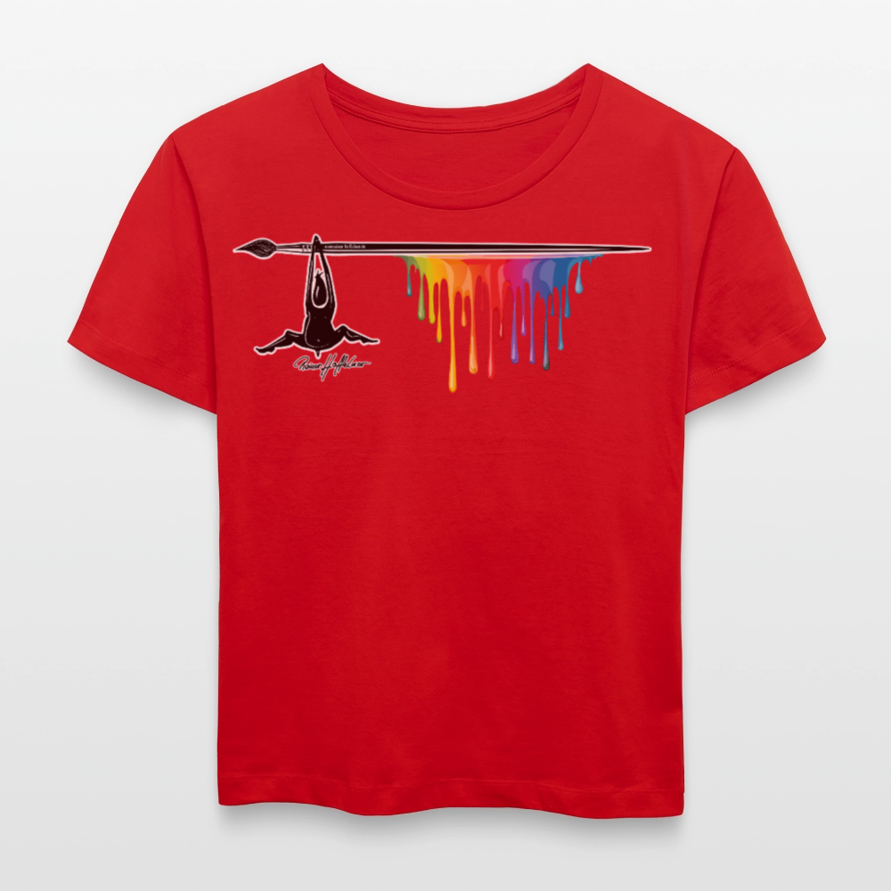 Frauen T-Shirt mit MÄNNLE PRINT - Rot