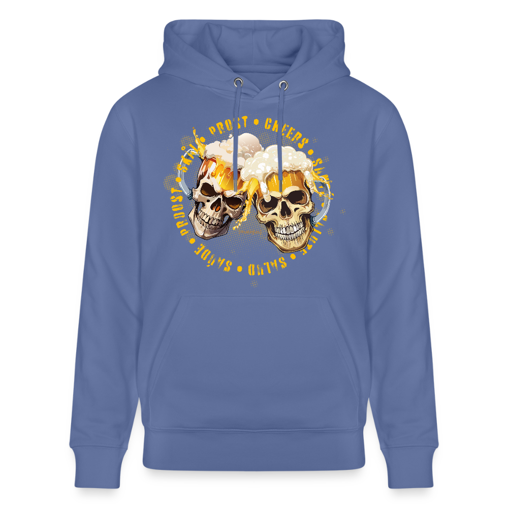 Unisex Bio-Hoodie mit OKTOBERFEST SKULL BOY PRINT - Blau
