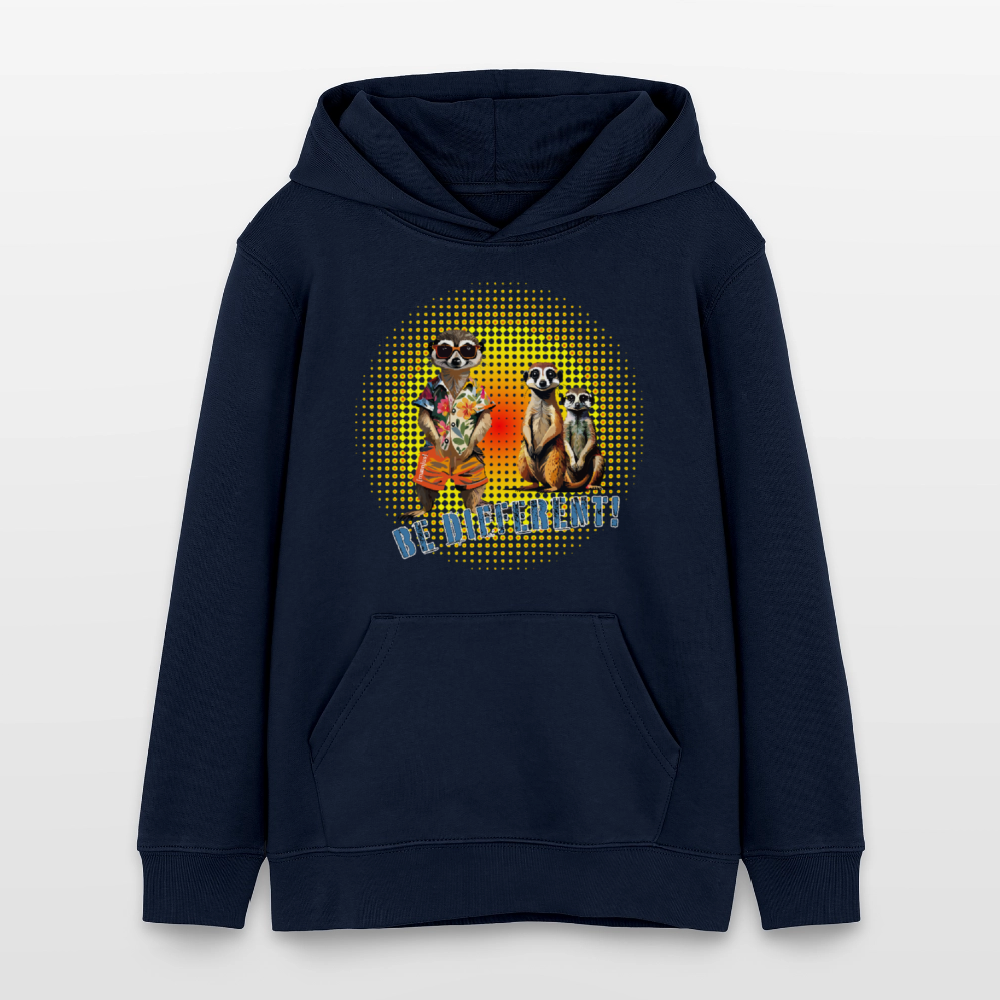 MNJS TEENS Bio-Hoodie mit BE DIFFERENT PRINT - Navy