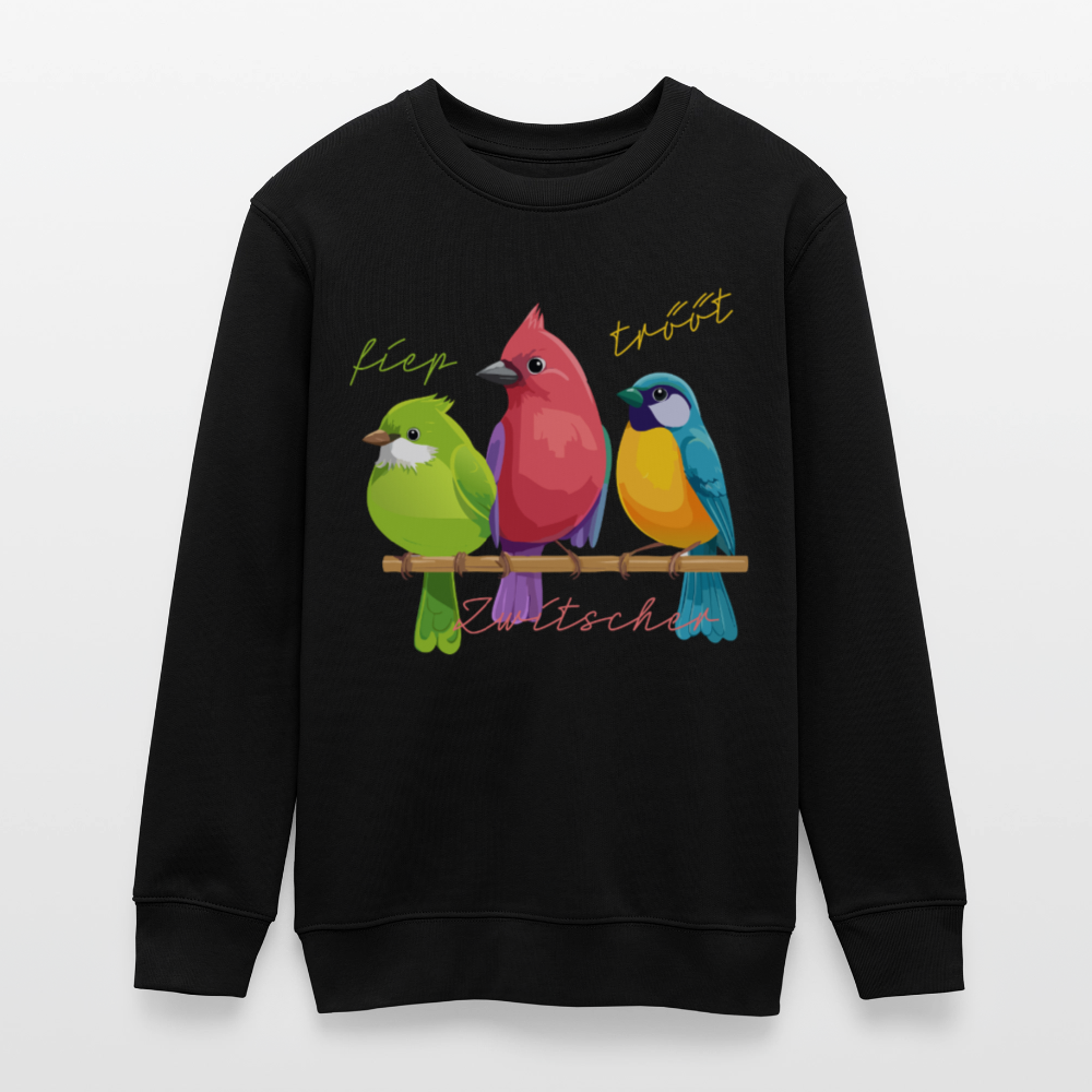 MNJS TEENS Bio Sweatshirt mit ZWISCHERGÄNG PRINT - Schwarz