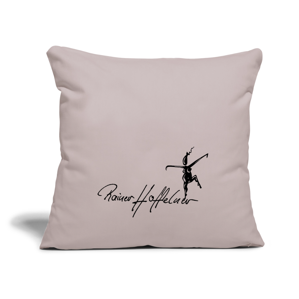 Sofakissenbezug 44 x 44 cm mit TUSCHEWEIBCHEN PRINT - helles Taupe