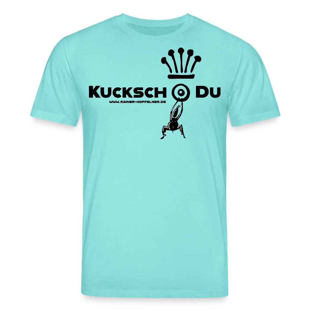 Unisex Bio-T-Shirt mit KUCKSCH DU PRINT - Poolblau