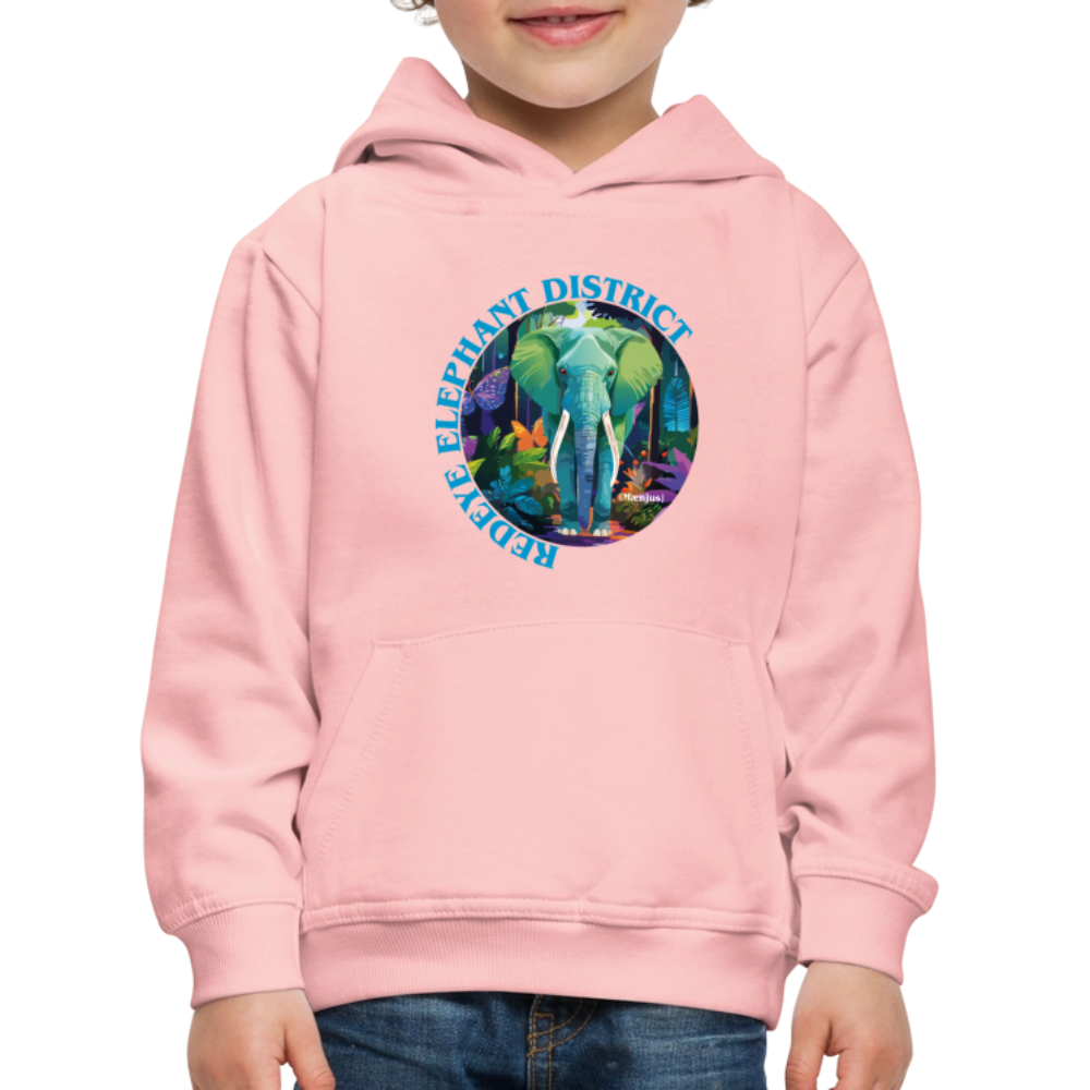 MNJS KIDS Premium Hoodie mit REDEYE ELEPHANT DISTRICT PRINT - Kristallrosa