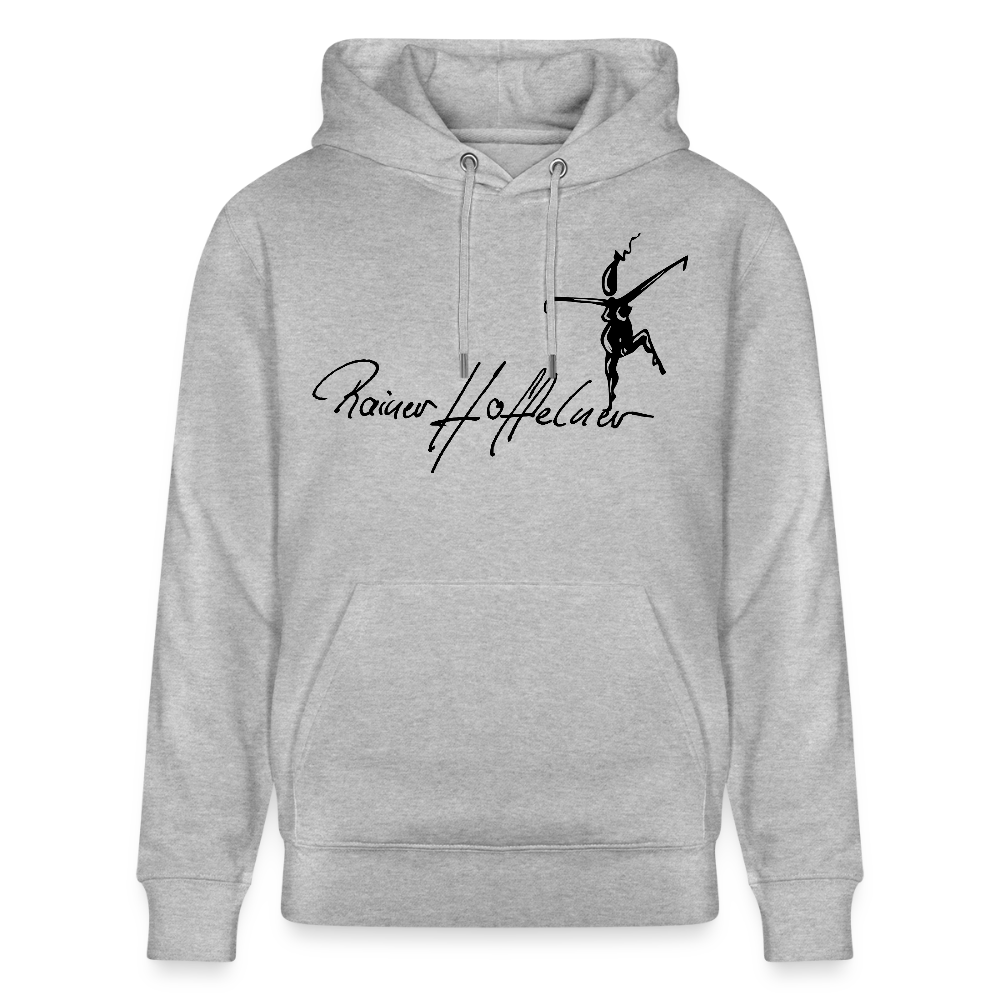 Unisex Bio-Hoodie mit TUSCHEWEIBCHEN PRINT - Grau meliert