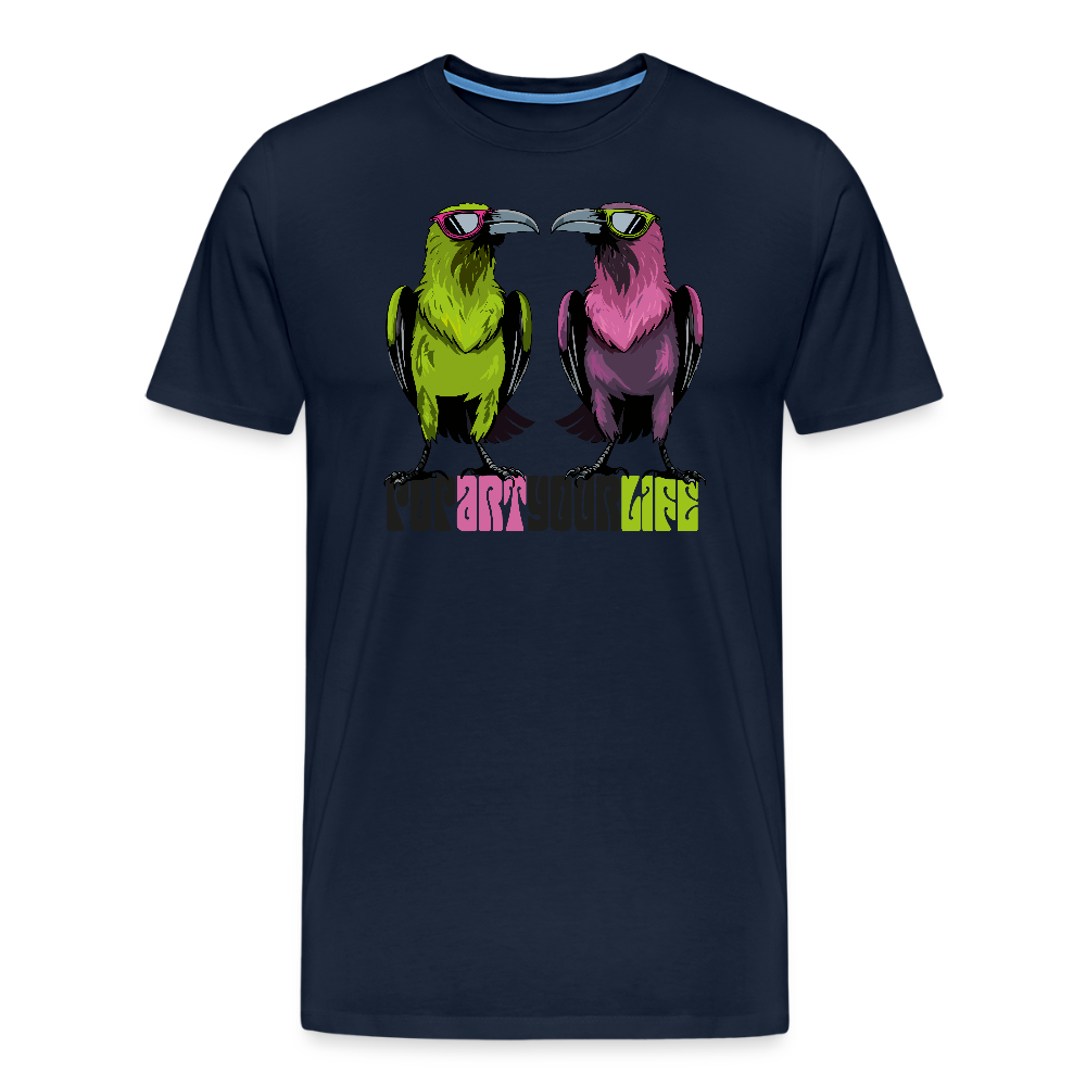 Männer Premium T-Shirt mit POPART YOUR LIFE PRINT - Navy