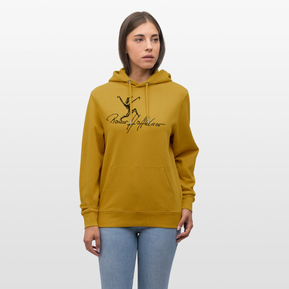 Unisex Bio-Hoodie mit TUSCHEWEIBCHEN PRINT - Ocker