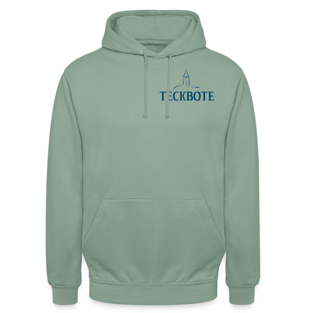 Unisex Hoodie mit TECKBOTE PRINT - Graugrün
