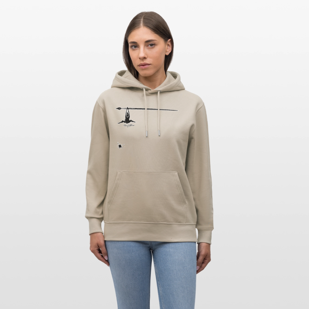 Unisex Hoodie mit TUSCHEMÄNNCHEN PRINT - Beige