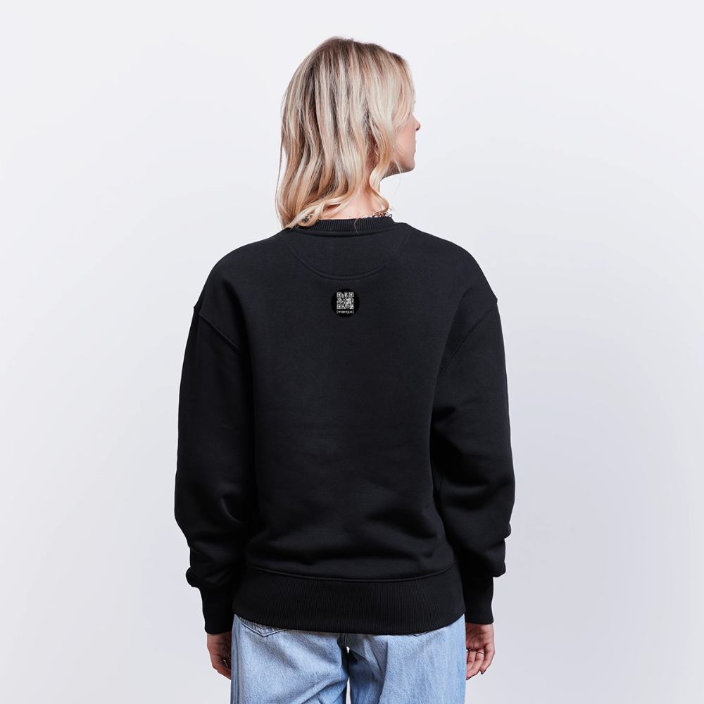 Unisex Oversize Pullover mit zündX PRINT - Schwarz