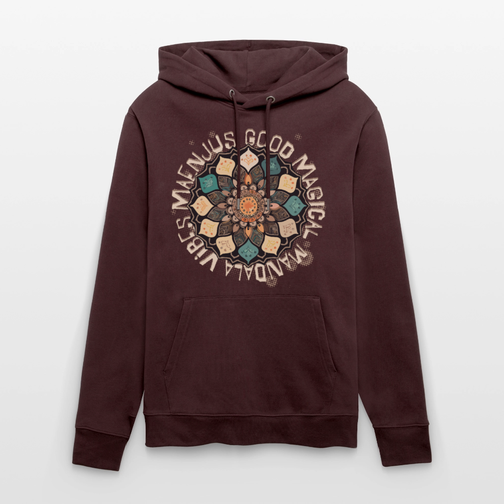 Unisex Bio-Hoodie mit MANDALA VIBES PRINT - Maroon