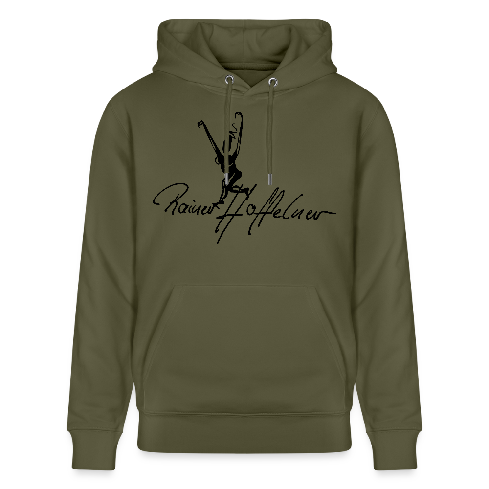 Unisex Bio-Hoodie mit TUSCHEWEIBCHEN PRINT - Khaki Grün