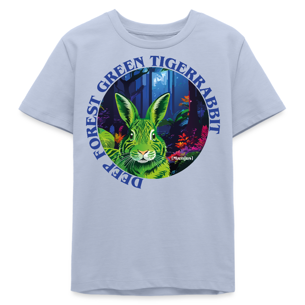 MNJS TEENS Bio T-Shirt mit DEEP FOREST GREEN TIGERRABBIT PRINT - Lavendel-Violett