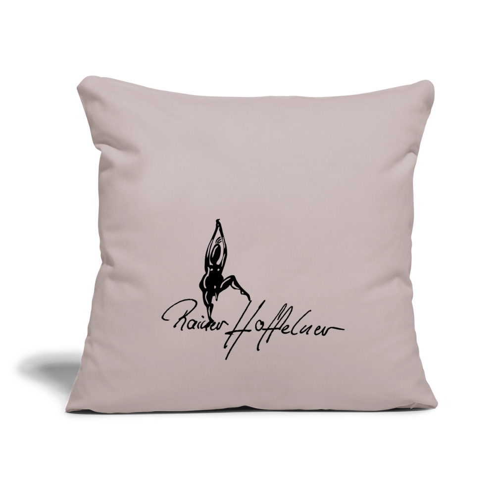 Sofakissenbezug 44 x 44 cm mit TUSCHEMÄNNCHN PRINT - helles Taupe