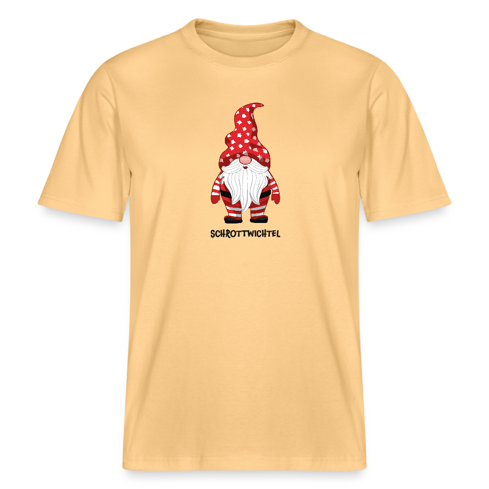 Unisex Bio-T-Shirt mit SCHROTTWICHTEL PRINT - Hellgelb