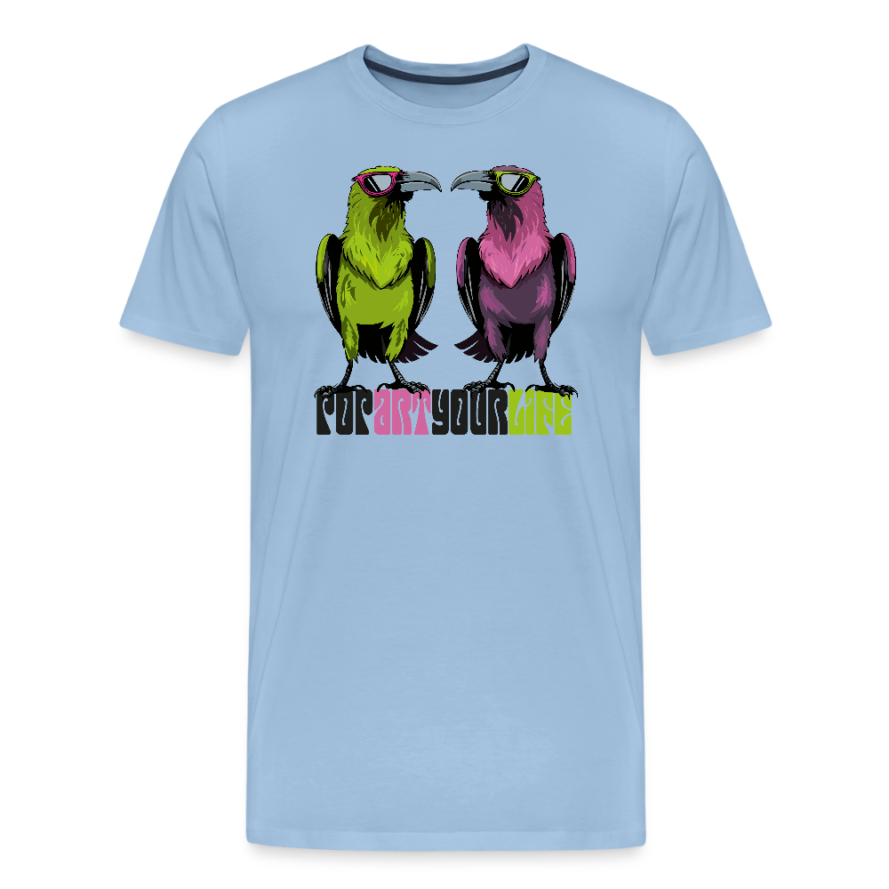 Männer Premium T-Shirt mit POPART YOUR LIFE PRINT - Sky