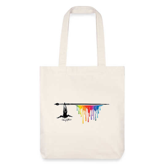 Recycelter Heavyweight Stoffbeutel mit TUSCHEMÄNNCHEN PRINT - Naturweiß