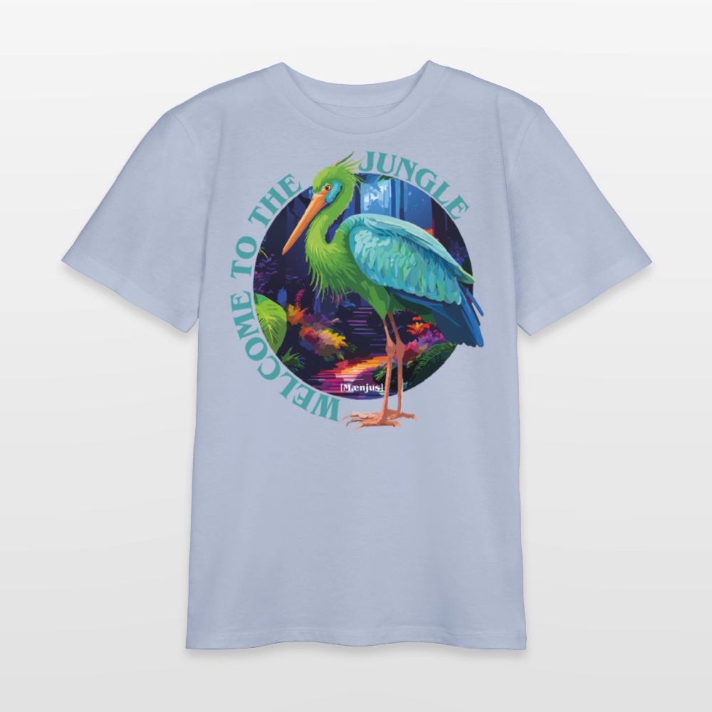 MNJS TEENS Bio T-Shirt mit WELCOME TO THE JUNGLE PRINT - Lavendel-Violett