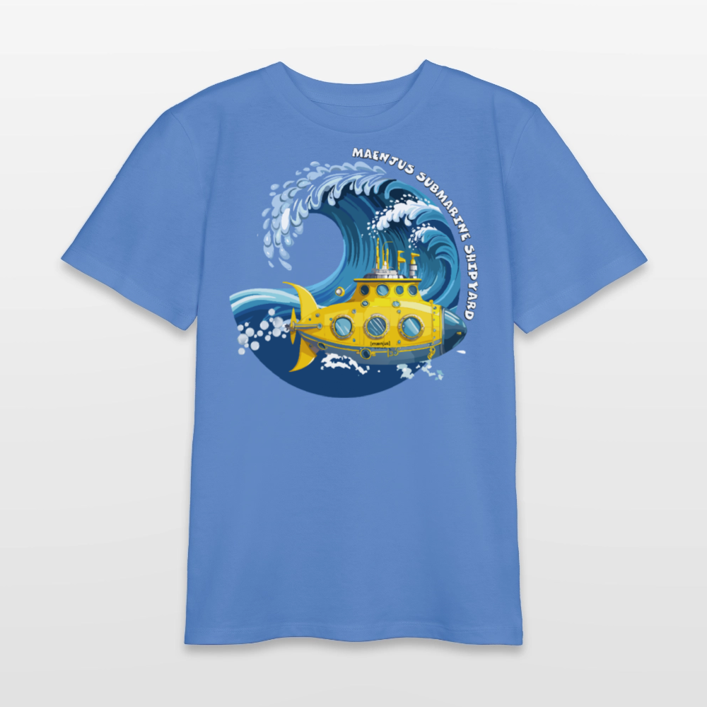 MNJS TEENS Bio T-Shirt mit SUBMARINE SHIPYARD PRINT - Blau