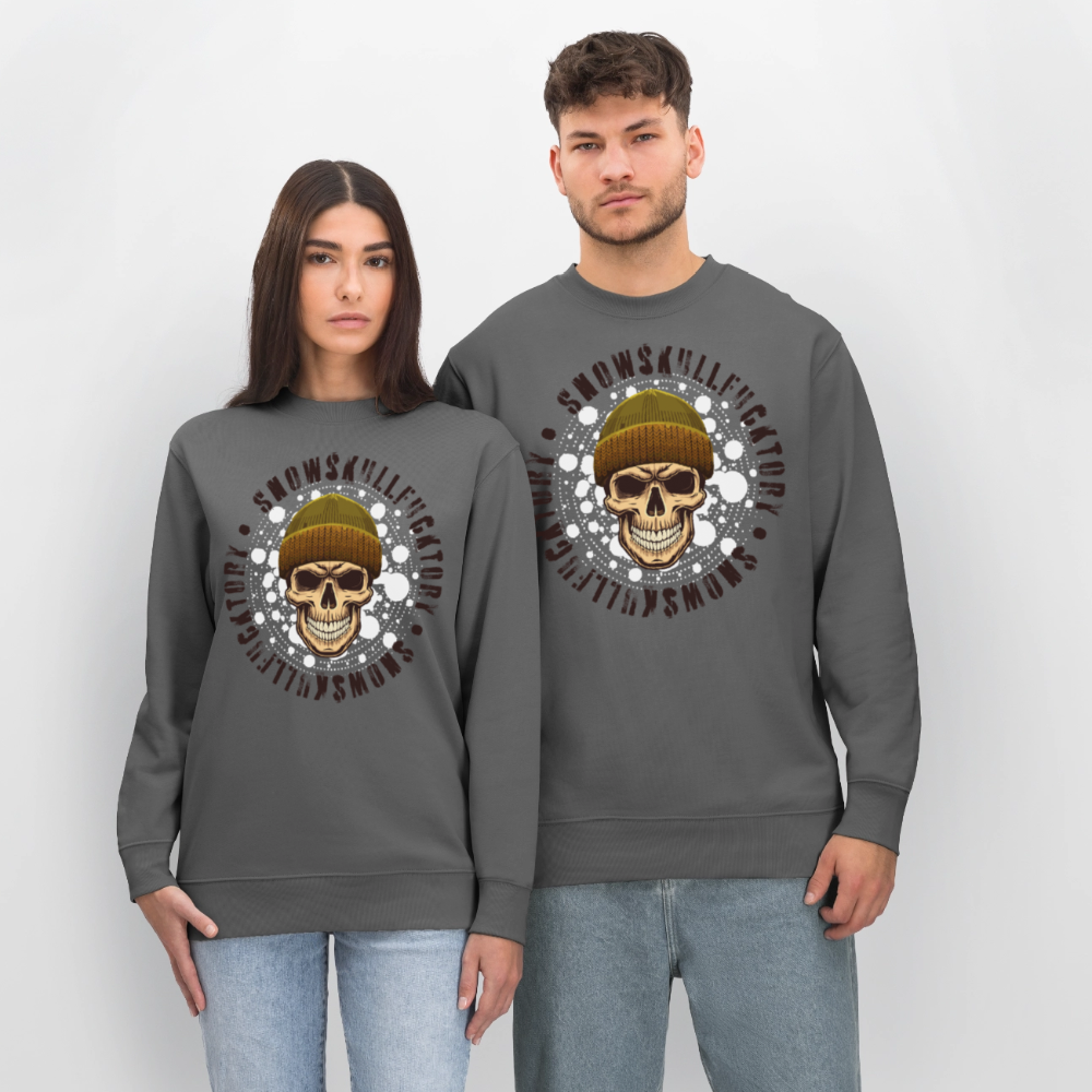 Unisex Bio-Sweatshirt mit SNOWSKULL PRINT - Anthrazit