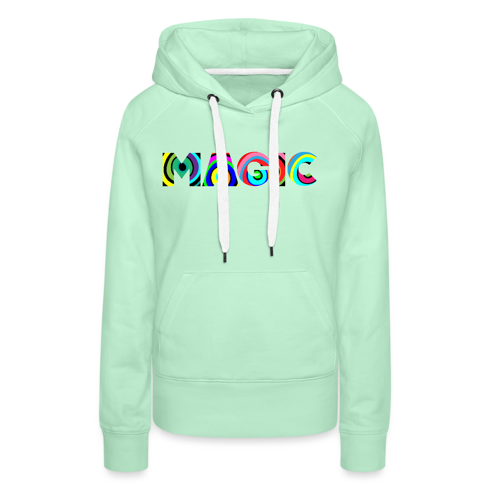 Frauen Premium Hoodie mit MAGIC PRINT - helles Mintgrün