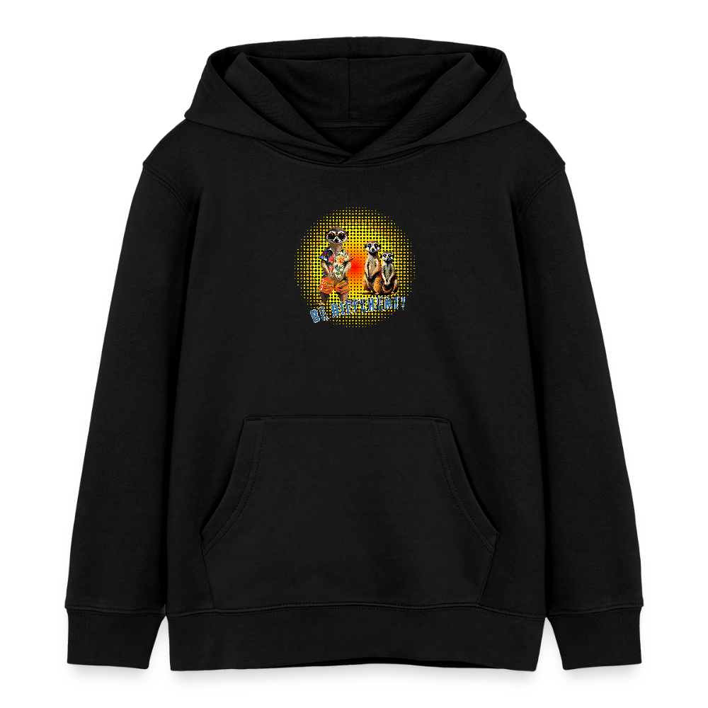 MNJS KIDS Bio-Hoodie mit BE DIFFERENT PRINT - Schwarz