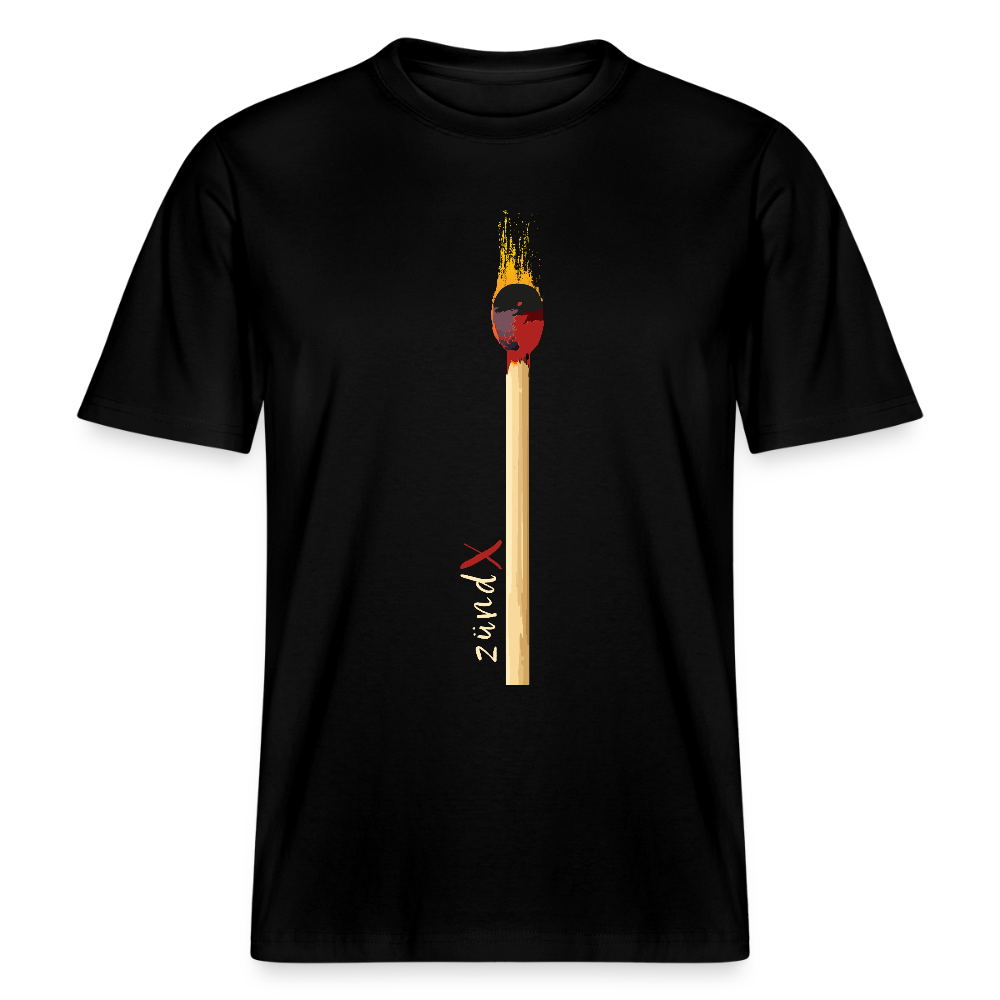 Unisex Bio-T-Shirt mit zündX PRINT - Schwarz
